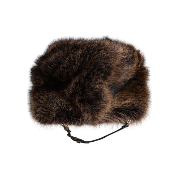 Dolce & Gabbana Brown Fur Women Bucket Women's Hat